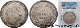 LOUIS-PHILIPPE I
Type : 5 francs IIe type Domard 
Date : 1838 
Mint name / Town : Rouen 
Quantity minted : 4001143 
Metal : silver 
Millesimal finenes...