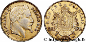 SECOND EMPIRE
Type : FAUX de 20 francs or Napoléon III, tête laurée en Platine doré 
Date : 1864 
Mint name / Town : Paris 
Quantity minted : --- 
Met...