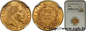 SECOND EMPIRE
Type : 10 francs or Napoléon III, tête laurée 
Date : 1866 
Mint name / Town : Paris 
Quantity minted : 3.719.748 
Metal : gold 
Millesi...
