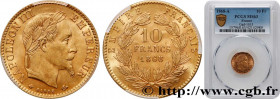 SECOND EMPIRE
Type : 10 francs or Napoléon III, tête laurée 
Date : 1868 
Mint name / Town : Paris 
Quantity minted : 3324729 
Metal : gold 
Millesima...