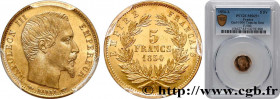 SECOND EMPIRE
Type : 5 francs or Napoléon III, tête nue, petit module, tranche lisse 
Date : 1854 
Mint name / Town : Paris 
Quantity minted : 690.838...