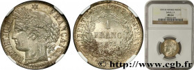 III REPUBLIC
Type : 1 franc Cérès, IIIe République 
Date : 1871 
Mint name / Town : Bordeaux 
Quantity minted : 1251748 
Metal : silver 
Millesimal fi...
