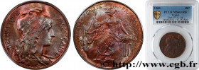 III REPUBLIC
Type : 10 centimes Daniel-Dupuis 
Date : 1900 
Quantity minted : 5.000.000 
Metal : bronze 
Diameter : 30  mm
Orientation dies : 6  h.
We...