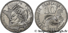 V REPUBLIC
Type : 10 francs Jimenez, Frappe médaille 
Date : 1986 
Quantity minted : --- 
Metal : nickel 
Diameter : 21  mm
Orientation dies : 12  h.
...