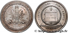 DIRECTOIRE
Type : Médaille, Conseil des Cinq-Cents 
Date : 1797 
Metal : silver 
Diameter : 50  mm
Weight : 63,08  g.
Edge : lisse 
Puncheon : sans po...