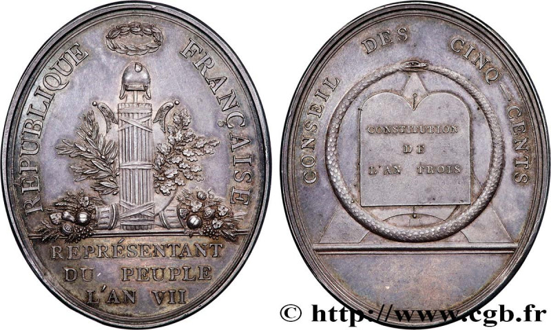DIRECTOIRE
Type : Médaille, Conseil des Cinq-Cents 
Date : 1799 
Metal : silver ...