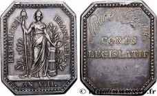 CONSULATE
Type : Plaquette, Corps législatif 
Date : an VIII 
Metal : silver 
Diameter : 48  mm
Engraver : Gatteaux = Nicolas Marie Gatteaux (1751-183...