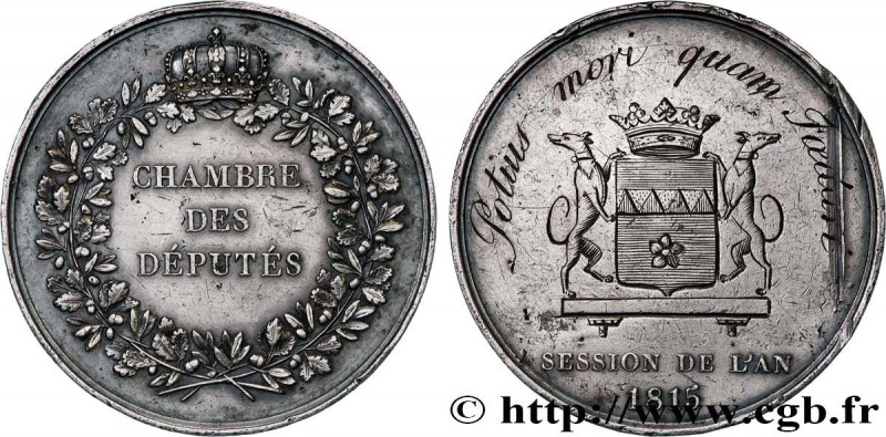 LOUIS XVIII
Type : Médaille, Chambre des députés 
Date : 1815 
Metal : silver 
D...
