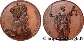 CHARLES X
Type : Médaille, Cours d'assises des colonies françaises 
Date : 1828 
Mint name / Town : France, colonies 
Metal : copper 
Diameter : 45  m...