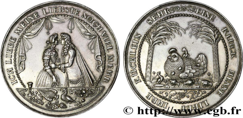 GERMANY
Type : Médaille de mariage, Schautaler 
Date : (XVIIe siècle) 
Mint name...