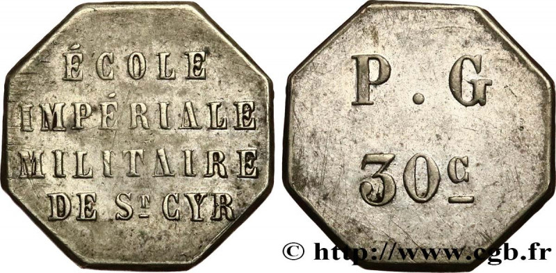 MILITARY JETONS, TOKENS AND COINS
Type : 30 Centimes 
Date : n.d. 
Mint name / T...