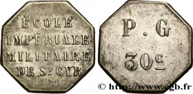 MILITARY JETONS, TOKENS AND COINS
Type : 30 Centimes 
Date : n.d. 
Mint name / Town : SAINT-CYR 
Metal : nickel silver 
Diameter : 17  mm
Orientation ...