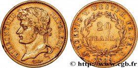 GERMANY - KINGDOM OF WESTPHALIA - JÉRÔME NAPOLÉON
Type : 20 Franken 
Date : 1809 
Mint name / Town : Cassel 
Quantity minted : 9104 
Metal : gold 
Mil...