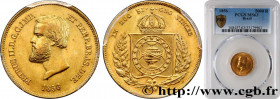 BRAZIL - EMPIRE OF BRAZIL - PETER II
Type : 5000 Reis  
Date : 1856 
Mint name / Town : Rio de Janeiro 
Metal : gold 
Millesimal fineness : 917  ‰
Dia...