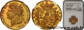 GREAT BRITAIN - GEORGE IV
Type : 1/2 Souverain Proof 
Date : 1821 
Mint name / Town : Londres 
Metal : gold 
Millesimal fineness : 917  ‰
Diameter : 1...