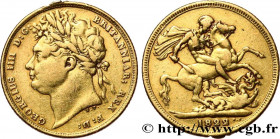 GREAT BRITAIN - GEORGE IV
Type : Souverain 
Date : 1822 
Mint name / Town : Londres 
Quantity minted : 5357000 
Metal : gold 
Millesimal fineness : 91...