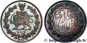IRAN - NASER AL-DIN QAJAR 
Type : Essai 500 Dinars AH1281 
Date : 1864 
Mint name / Town : Téhéran 
Metal : silver 
Diameter : 23  mm
Orientation dies...