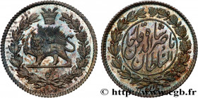 IRAN - NASER AL-DIN QAJAR 
Type : Essai 1/4 Kran AH1281 
Date : 1864 
Mint name / Town : Téhéran 
Metal : silver 
Diameter : 15  mm
Orientation dies :...