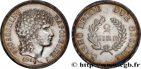 ITALY - KINGDOM OF NAPLES - JOACHIM MURAT
Type : 2 Lire 
Date : 1813 
Mint name / Town : Naples 
Quantity minted : 220294 
Metal : silver 
Millesimal ...
