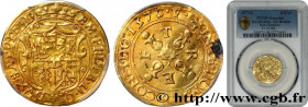 ITALY - KINGDOM OF SARDINIA
Type : Scudo d’oro 
Date : 1577 
Quantity minted : - 
Metal : gold 
Diameter : 22  mm
Orientation dies : 6  h.
Obverse leg...