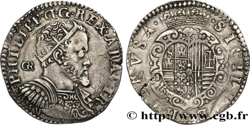 SICILY - KINGDOM OF SICILY - PHILIP II OF SPAIN
Type : 1/2 Ducato 
Date : 1575 
...