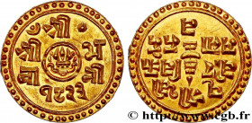 KINGDOM OF NEPAL - PRITHVI BIR BIKRAM
Type : 1/4 Mohar SE1823 
Date : 1991 
Date : (1901) 
Metal : gold 
Diameter : 18  mm
Orientation dies : 12  h.
W...