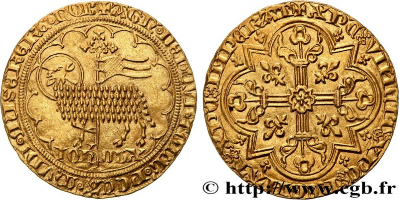 BRABANT - DUCHY OF BRABANT - JOANNA AND WENCESLAUS
Type : Mouton d'or 
Date : c....