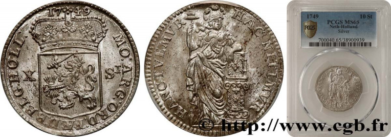 NETHERLANDS - UNITED PROVINCES
Type : 10 Stuivers Hollande 
Date : 1749 
Metal :...