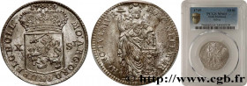 NETHERLANDS - UNITED PROVINCES
Type : 10 Stuivers Hollande 
Date : 1749 
Metal : silver 
Diameter : 28  mm
Orientation dies : 12  h.
Weight : 5,30  g....