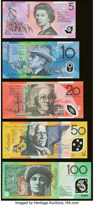 Australia Reserve Bank of Australia Group Lot of 5 Examples Crisp Uncirculated. ...