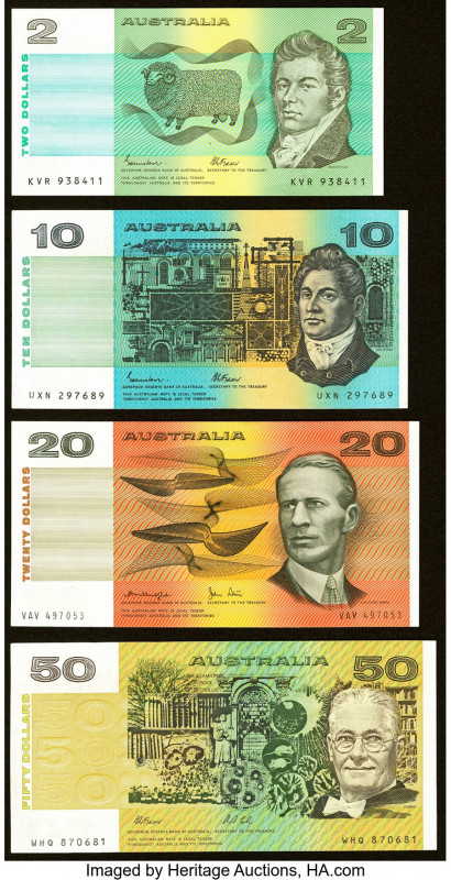 Australia Reserve Bank of Australia Group Lot of 4 Examples Extremely Fine-Crisp...