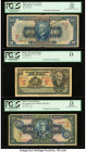 Brazil Thesouro Nacional (2) 100 (2) Mil Reis; 20 Cruzeiros on 20 Mil Reis ND (1919); (1936); (1942) Pick 68; 71; 127 Three Examples PCGS Apparent Fin...