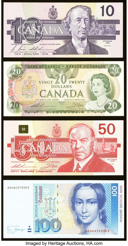 Canada & Germany Federal Republic Group Lot of 4 Examples Very Fine-About Uncirc...