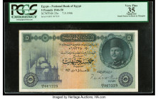 Egypt National Bank of Egypt 5 Pounds 7.5.1946 Pick 25a PCGS Apparent Very Fine 35. Small stains on back in margins.

HID09801242017

© 2022 Heritage ...