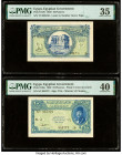 Egypt Egyptian Government 10 Piastres 1940 Pick 167b; 168a Two Examples PMG Choice Very Fine 35; Extremely Fine 40. 

HID09801242017

© 2022 Heritage ...