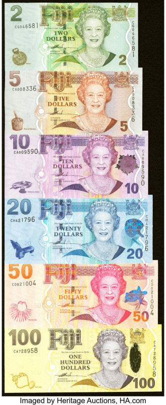 Fiji Reserve Bank of Fiji Group Lot of 6 Examples Crisp Uncirculated. 

HID09801...