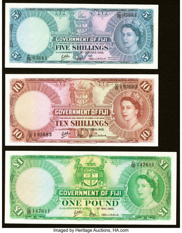 Fiji Government of Fiji Group Lot of 3 Examples Very Fine-Extremely Fine. 

HID0...
