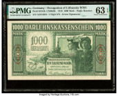 Germany State Loan Bank East 1000 Mark 4.4.1918 Pick R134b PMG Choice Uncirculated 63 EPQ. 

HID09801242017

© 2022 Heritage Auctions | All Rights Res...