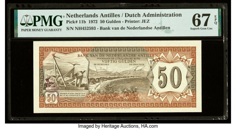 Netherlands Antilles Bank van de Nederlandse Antillen 50 Gulden 1.6.1972 Pick 11...