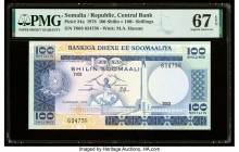 Somalia Central Bank of Somalia 100 Shilin = 100 Shillings 1978 Pick 24a PMG Superb Gem Unc 67 EPQ. 

HID09801242017

© 2022 Heritage Auctions | All R...