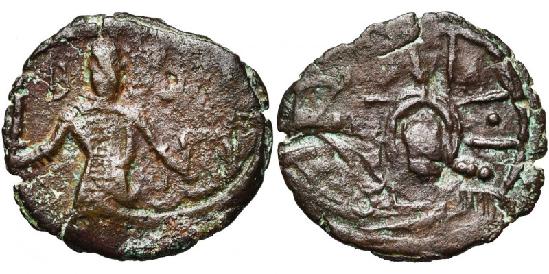 COMTE D''EDESSE, Baudouin II du Bourg, restauré (1108-1118), AE follis. Série lé...