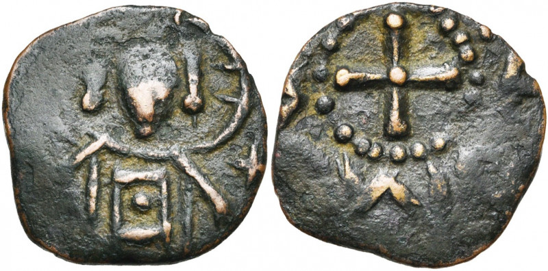 COMTE D''EDESSE, Josselin Ier de Courtenay (1119-1131), AE follis. D/ B. nimbé d...