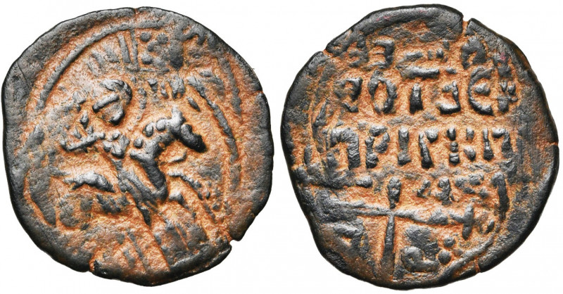 PRINCIPAUTE D''ANTIOCHE, Roger de Salerne (1112-1119), AE follis. 3e type. D/ Sa...