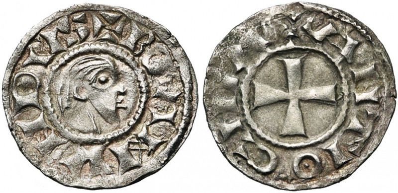 PRINCIPAUTE D''ANTIOCHE, Bohémond III (1149-1201), billon denier à la tête nue, ...
