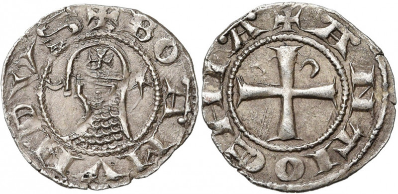 PRINCIPAUTE D''ANTIOCHE, Bohémond IV (1201-1233), billon denier, après 1219. Typ...