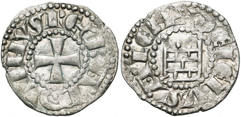 ROYAUME DE JERUSALEM, Baudouin III (1143-1163), billon denier. 1er groupe (style...