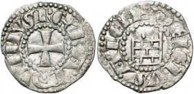ROYAUME DE JERUSALEM, Baudouin III (1143-1163), billon denier. 1er groupe (style grossier). Type 3a (petite croix). D/ RX BALVINVS Croix pattée. R/ ...