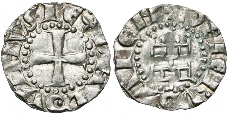 ROYAUME DE JERUSALEM, Baudouin III (1143-1163), billon denier. 1er groupe (style...