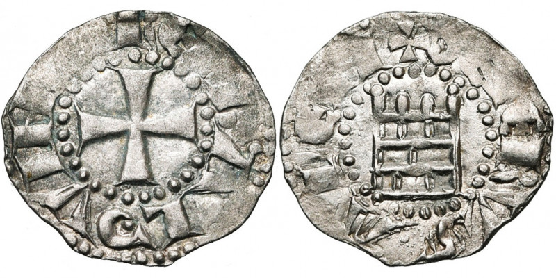 ROYAUME DE JERUSALEM, Baudouin III (1143-1163), billon denier. 1er groupe (style...