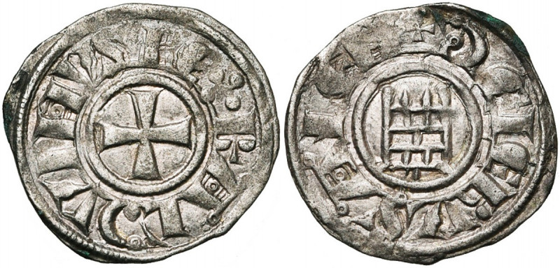 ROYAUME DE JERUSALEM, Baudouin III (1143-1163), billon denier. 2e groupe (style ...